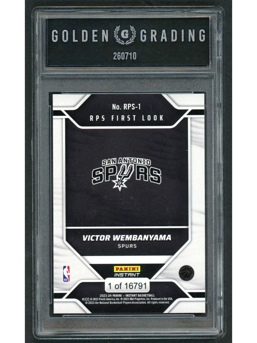 2023 Panini Instant # RPS-1  Victor Wembanyama Rookie Card (RC) Mint 9